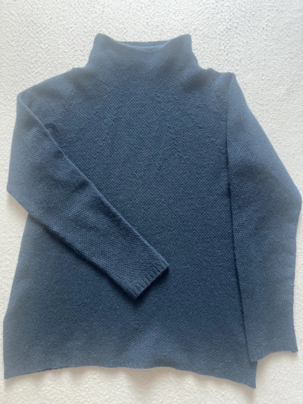 Benedetta B Sweater Womens Medium Blue cashmere Merino Wool Crew Neck